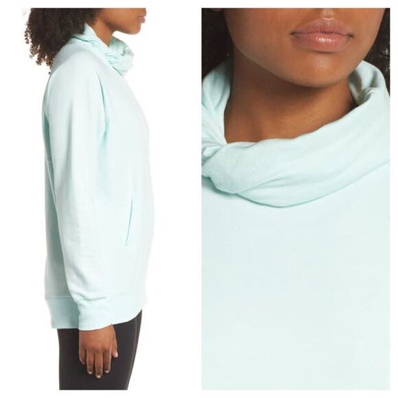 Zella Erica Twist Cowl Neck Pullover Size Medium - Picture 2 of 12